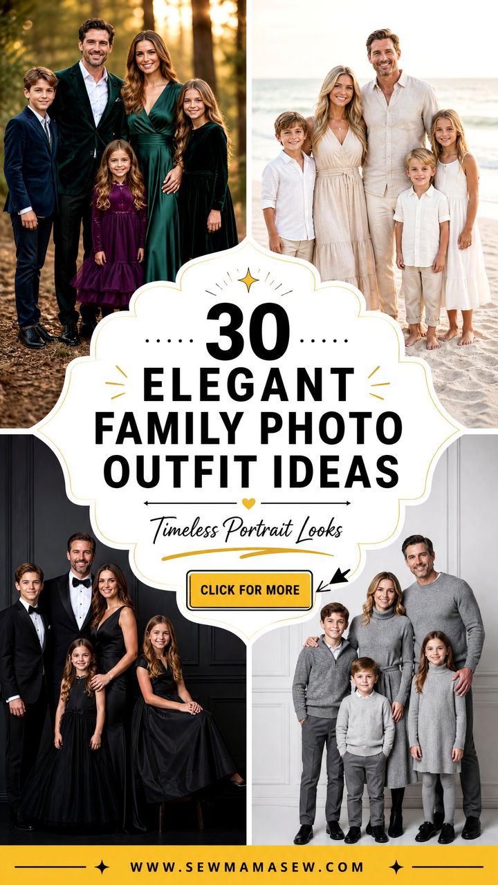 30 Elegant Family Photo Outfit Ideas for Timeless Portraits - 30 Elegant Family Photo Outfit Ideas for Timeless Portraits