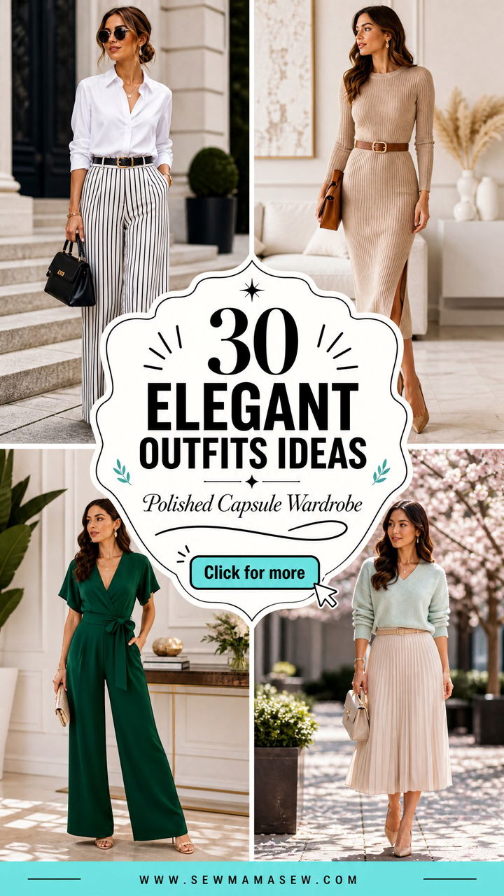 30 Elegant Outfits Ideas for a Polished Capsule Wardrobe - 30 Elegant Outfits Ideas for a Polished Capsule Wardrobe