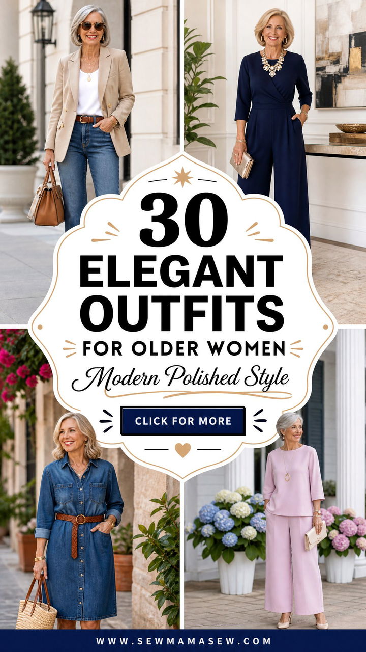 30 Elegant Outfits for Older Women to Look Modern and Polished - 30 Elegant Outfits for Older Women to Look Modern & Polished