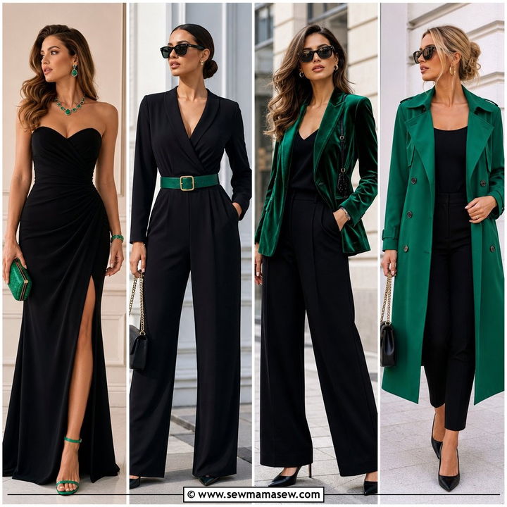 30 Emerald And Black Outfit Ideas For Bold Elegant Style