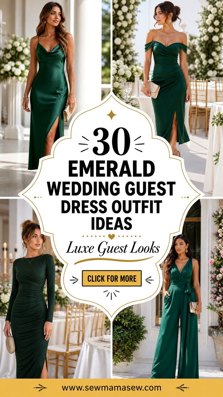 30 Emerald Wedding Guest Dress Outfit Ideas For Luxe Style - 30 Emerald Wedding Guest Dress Outfit Ideas For Luxe Style