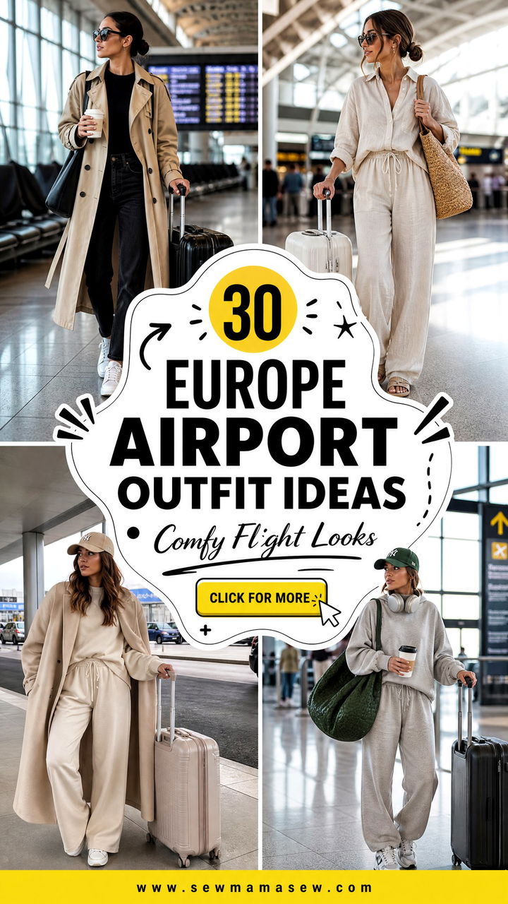 30 Europe Airport Outfit Ideas Comfy Flight Looks to Copy - 30 Europe Airport Outfit Ideas: Comfy Flight Looks to Copy