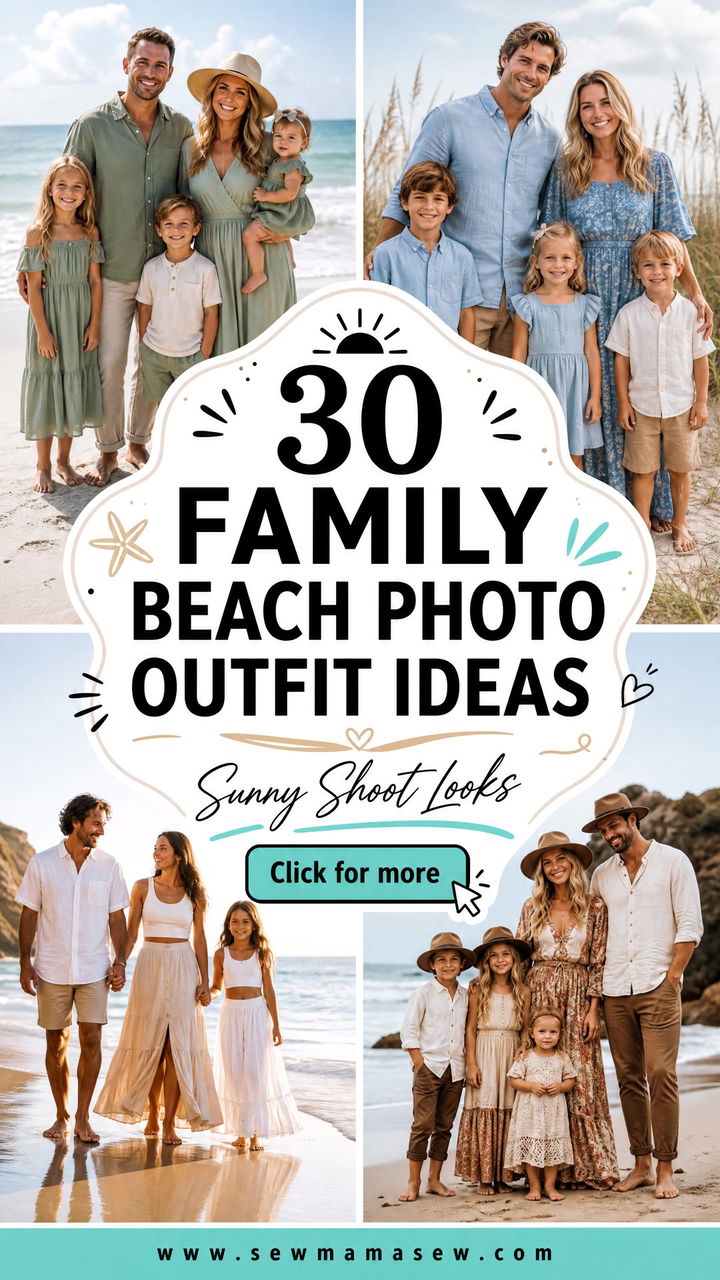 30 Family Beach Photo Outfit Ideas for Sunny Shoots Youll Love - 30 Family Beach Photo Outfit Ideas for Sunny Shoots You'll Love