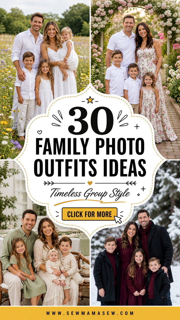 30 Family Photo Outfits Ideas for Timeless Group Style - 30 Family Photo Outfits Ideas for Timeless Group Style