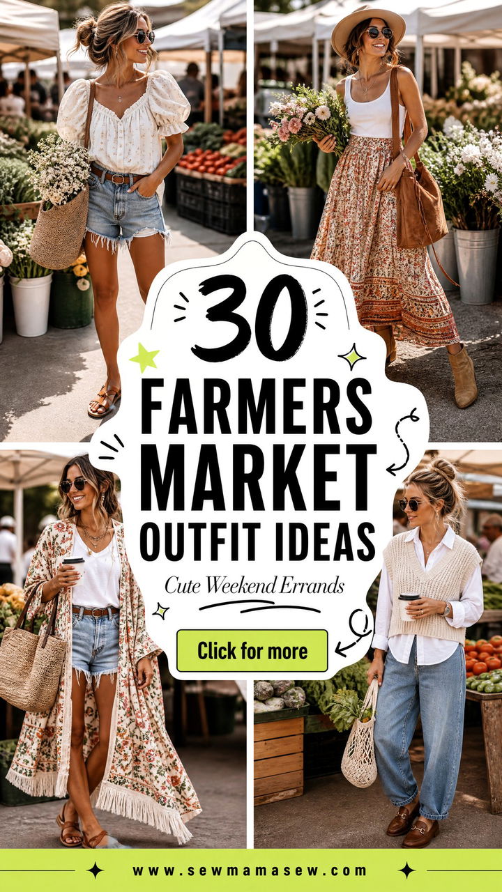 30 Farmers Market Outfit Ideas for Cute Weekend Errands - 30 Farmers Market Outfit Ideas for Cute Weekend Errands