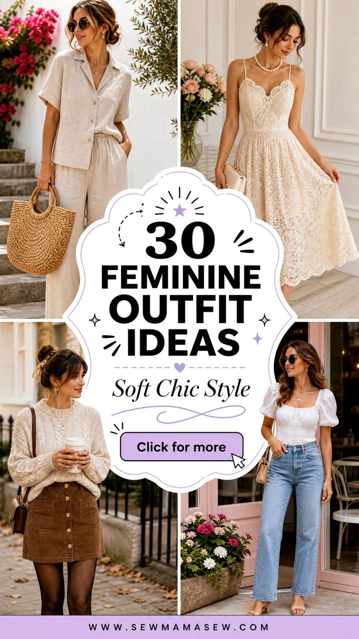 30 Feminine Outfit Ideas for Soft Chic Everyday Style Looks - 30 Feminine Outfit Ideas for Soft, Chic Everyday Style Looks