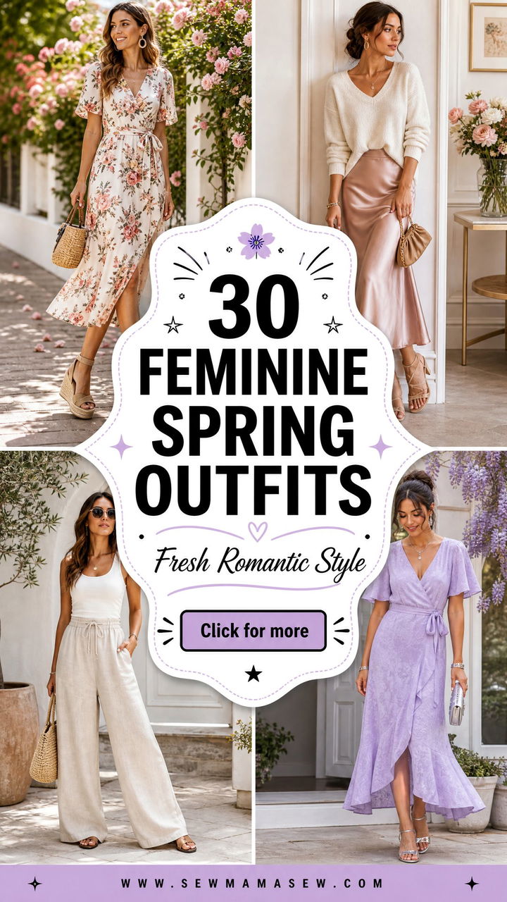 30 Feminine Spring Outfits for Fresh Romantic Style Ideas - 30 Feminine Spring Outfits for Fresh, Romantic Style Ideas