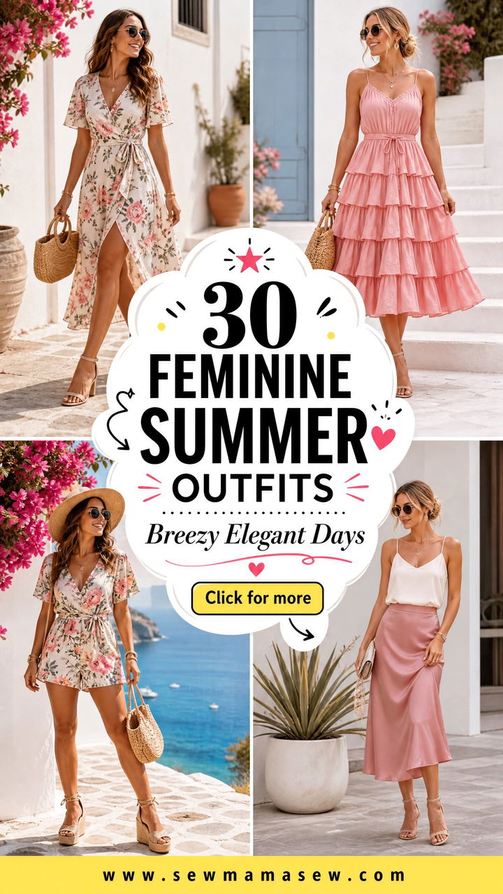30 Feminine Summer Outfits for Breezy Elegant Hot Days - 30 Feminine Summer Outfits for Breezy, Elegant Hot Days