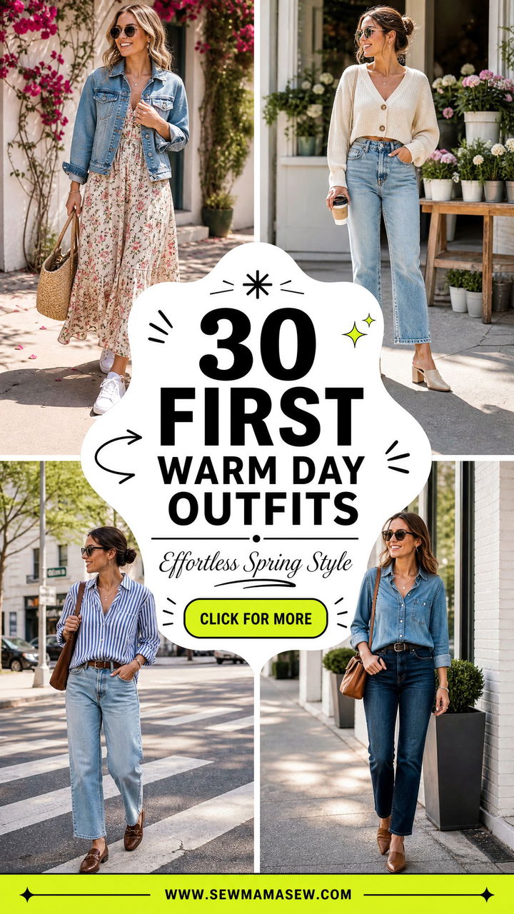 30 First Warm Day Outfits for Effortless Spring Style Ideas - 30 First Warm Day Outfits for Effortless Spring Style Ideas