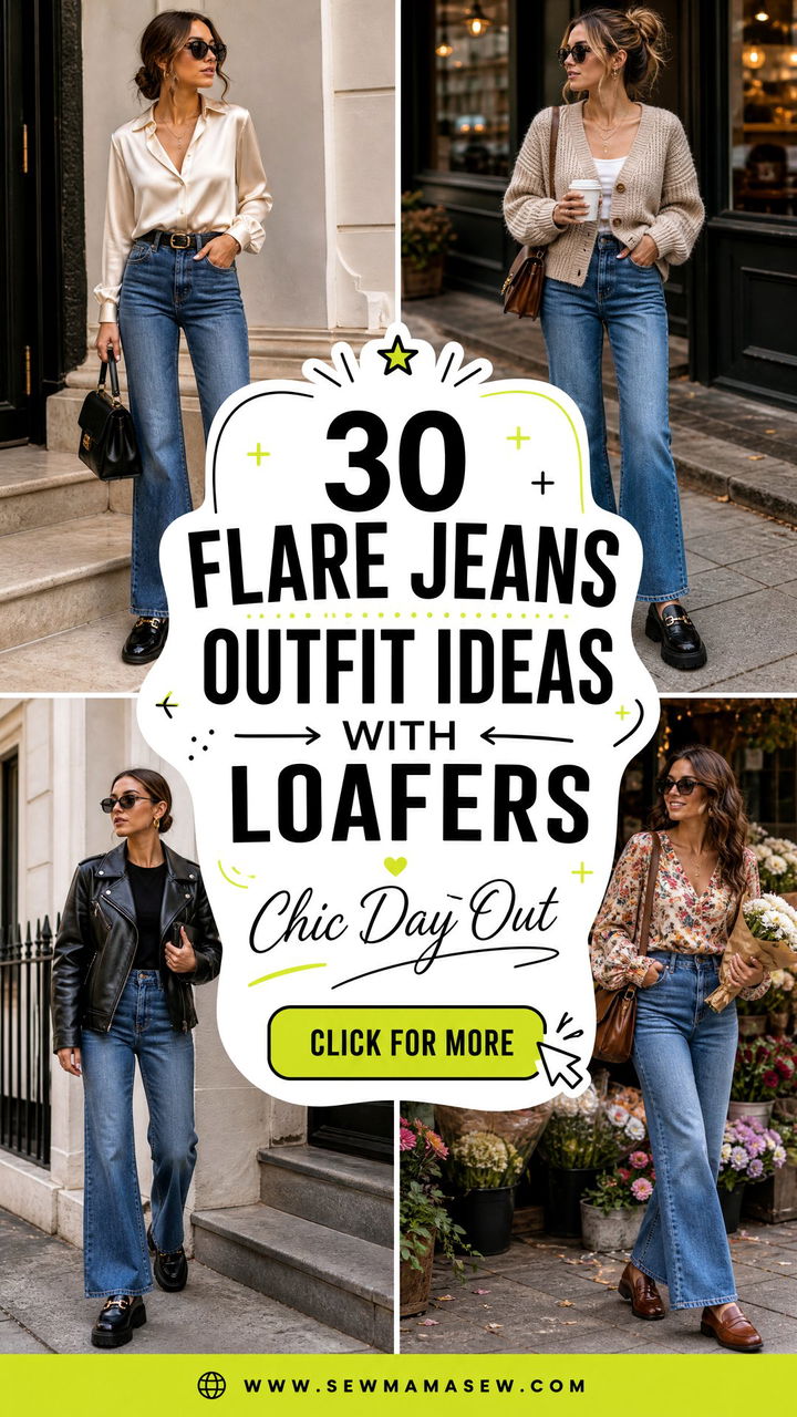 30 Flare Jeans Outfit Ideas With Loafers for Chic Days Out - 30 Flare Jeans Outfit Ideas With Loafers for Chic Days Out