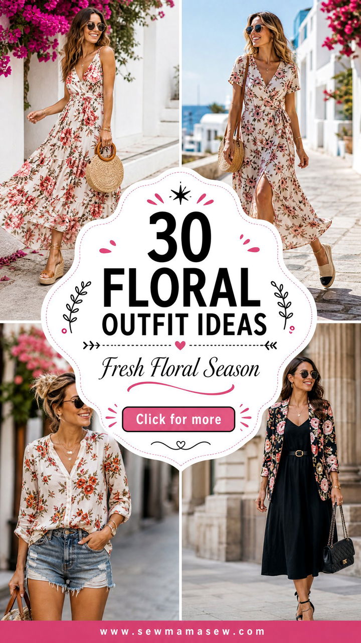 30 Floral Outfit Ideas for Women to Wear This Season Now - 30 Floral Outfit Ideas for Women to Wear This Season Now