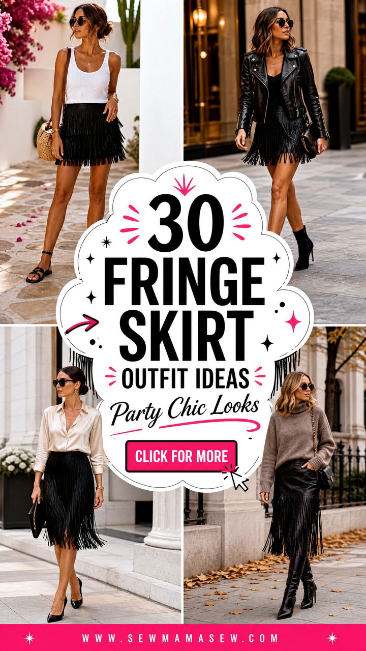 30 Fringe Skirt Outfit Ideas for Party-Ready Chic Looks - 30 Fringe Skirt Outfit Ideas for Party-Ready Chic Looks