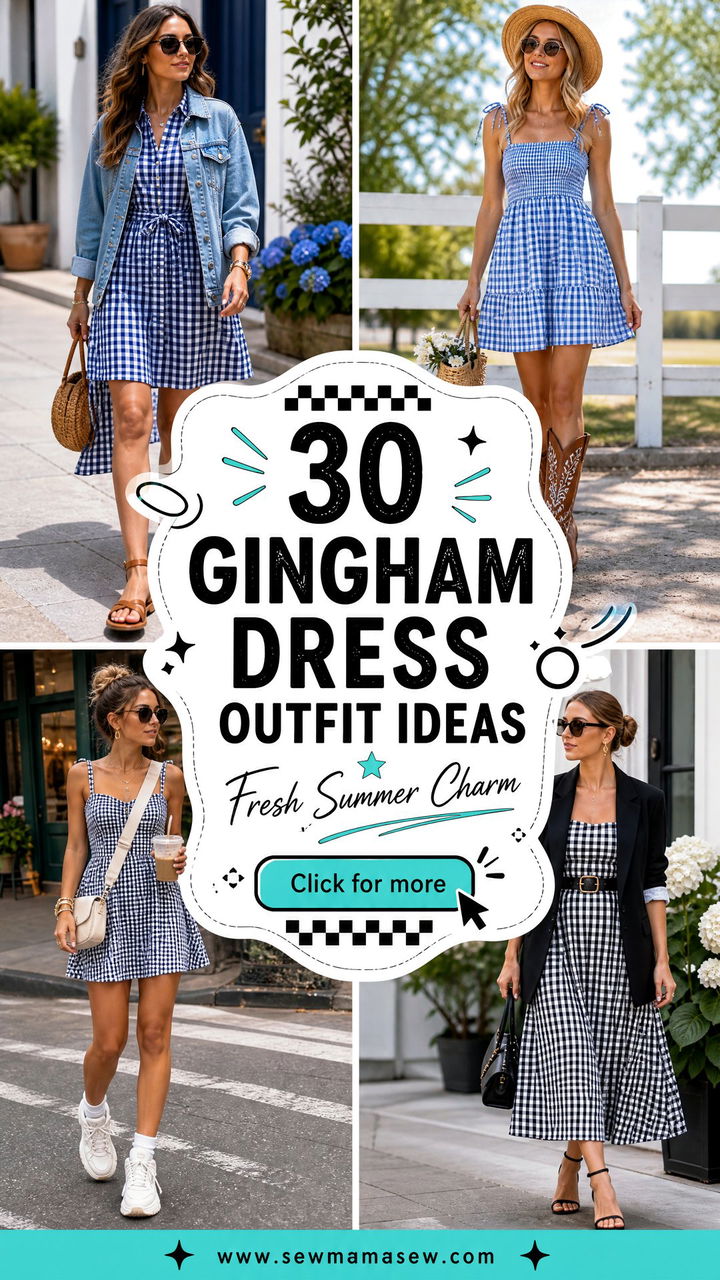 30 Gingham Dress Outfit Ideas for Fresh Summer Charm Looks - 30 Gingham Dress Outfit Ideas for Fresh Summer Charm Looks