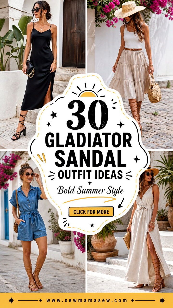 30 Gladiator Sandal Outfit Ideas for Bold Summer Style - 30 Gladiator Sandal Outfit Ideas for Bold Summer Style
