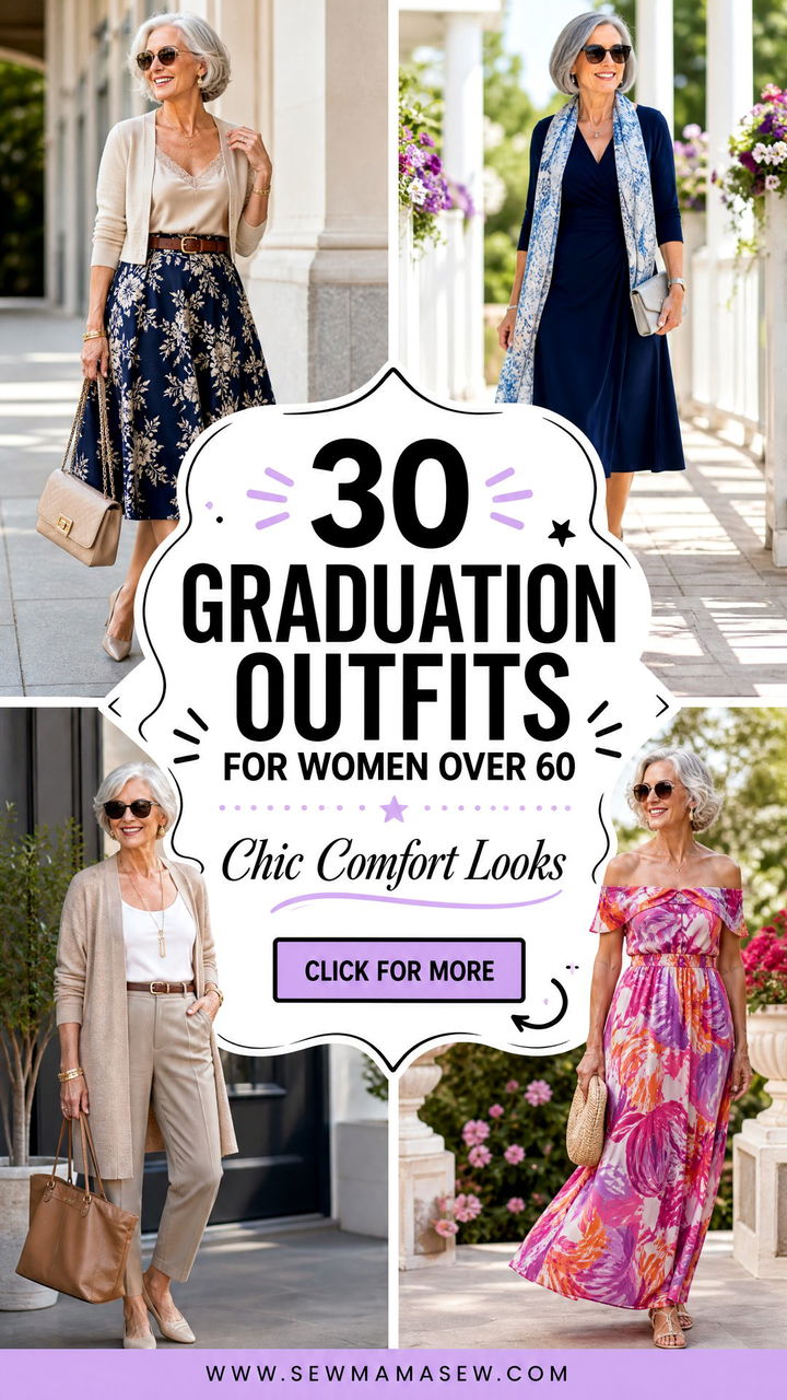 30 Graduation Outfits for Women Over 60 for Chic Comfort - 30 Graduation Outfits for Women Over 60 for Chic Comfort