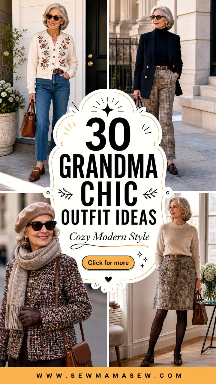30 Grandma Chic Outfit Ideas for Cozy Modern Style Today - 30 Grandma Chic Outfit Ideas for Cozy Modern Style Today