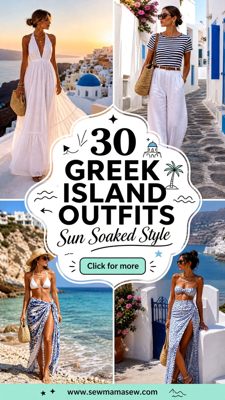 30 Greek Island Outfits For Sun-Soaked Vacation Style - 30 Greek Island Outfits For Sun-Soaked Vacation Style