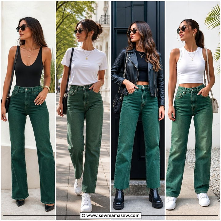 30 Green Jeans Outfit Ideas For Bold Everyday Style