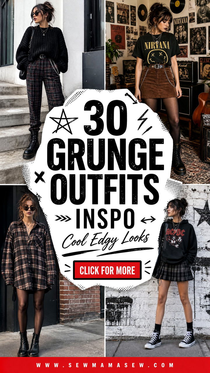 30 Grunge Outfits Inspo For Cool Edgy Looks - 30 Grunge Outfits Inspo For Cool Edgy Looks