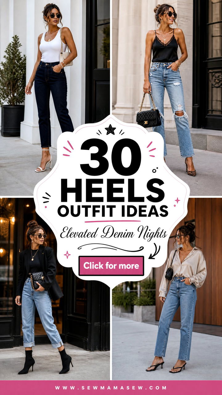 30 Heels Outfit Ideas With Jeans For Elevated Nights Out - 30 Heels Outfit Ideas With Jeans For Elevated Nights Out