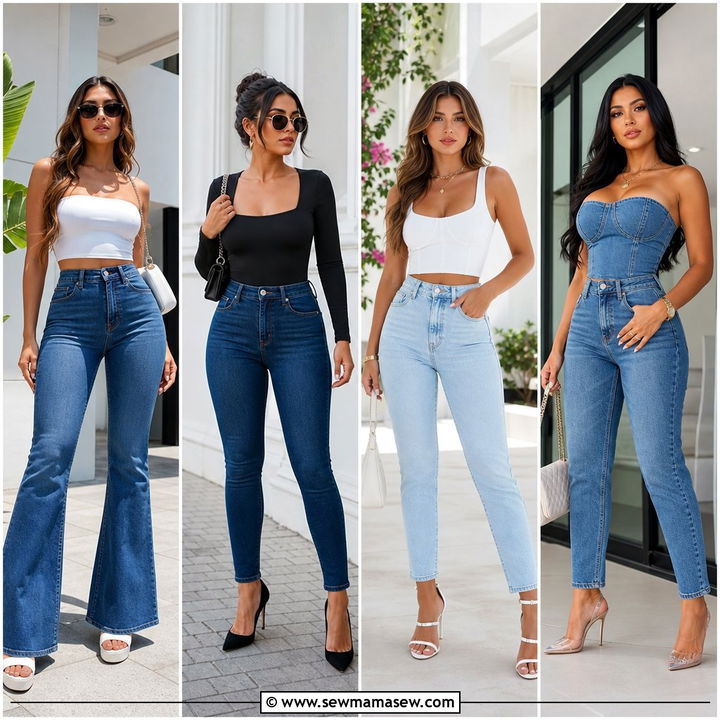 30 High Waisted Jeans Outfit Ideas With Heels For Date Night
