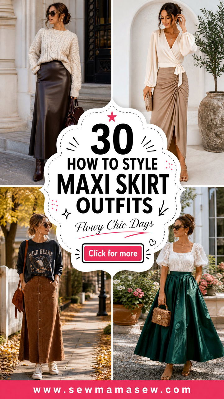 30 How To Style Maxi Skirt Outfits for Chic Days - 30 How To Style Maxi Skirt Outfits for Chic Days