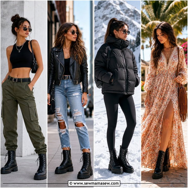 30 How to Style Combat Boots: Edgy Outfits for Any Season