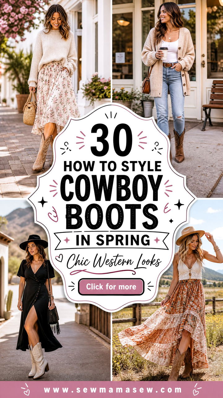 30 How to Style Cowboy Boots in Spring Chic Western Looks - 30 How to Style Cowboy Boots in Spring: Chic Western Looks