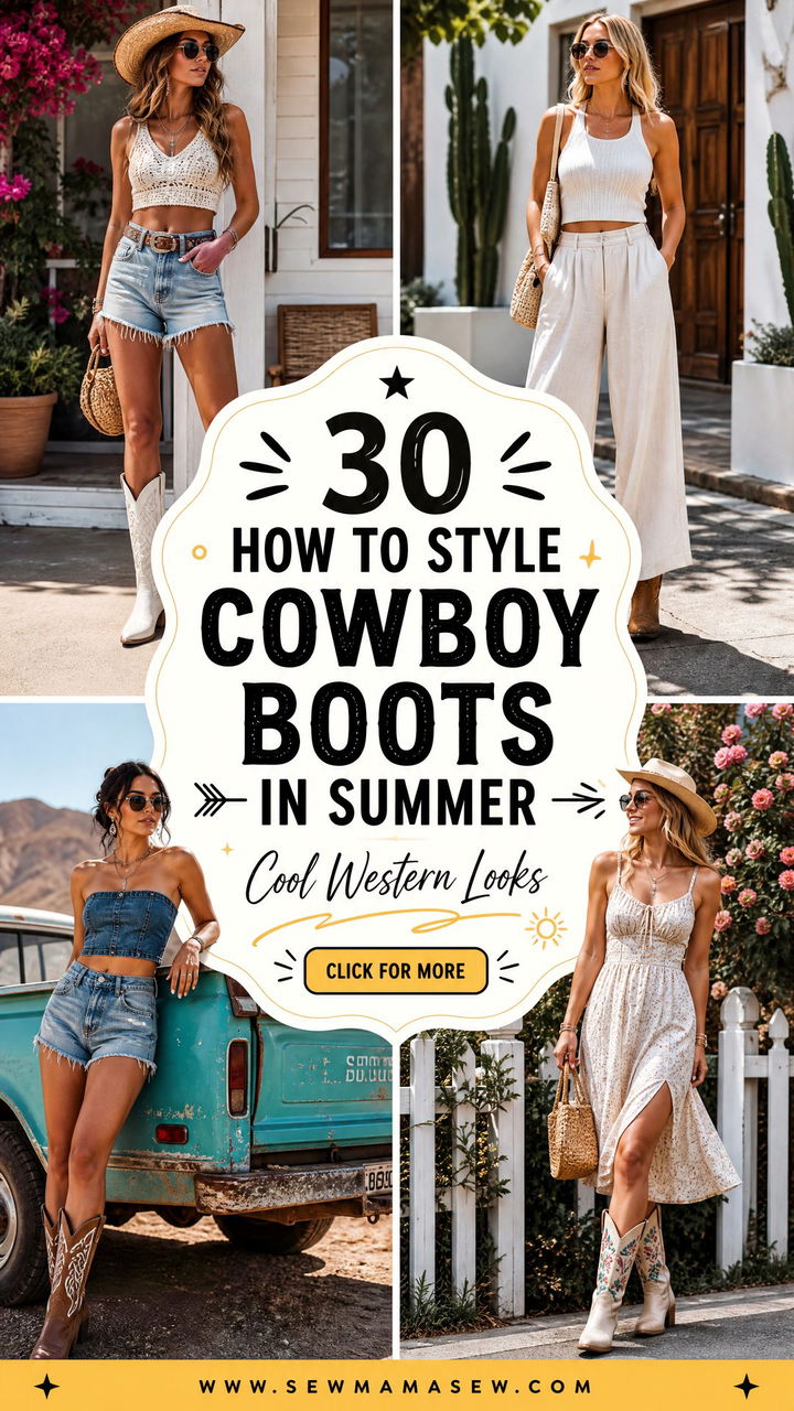 30 How to Style Cowboy Boots in Summer Cool Western Looks - 30 How to Style Cowboy Boots in Summer: Cool Western Looks