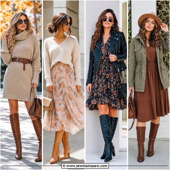 30 How to Style Knee High Boots in Spring Looks