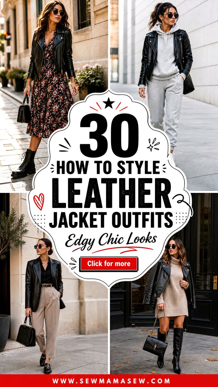 30 How to Style Leather Jacket Outfits for Edgy Chic - 30 How to Style Leather Jacket Outfits for Edgy Chic