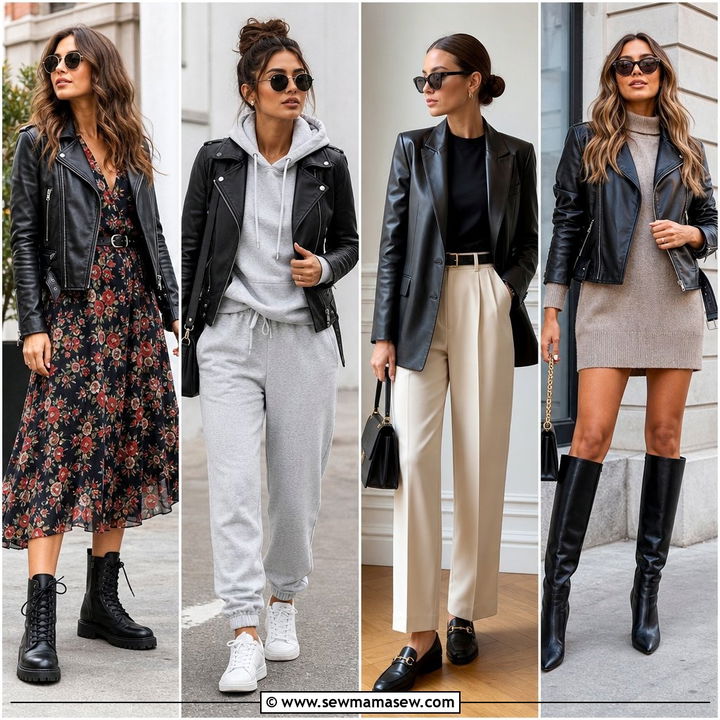 30 How to Style Leather Jacket Outfits for Edgy Chic