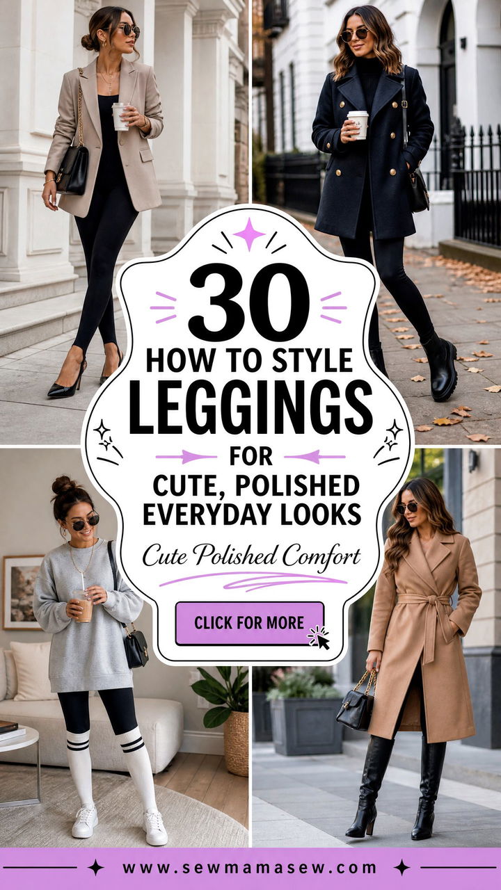 30 How to Style Leggings for Cute Polished Everyday Looks - 30 How to Style Leggings for Cute, Polished Everyday Looks