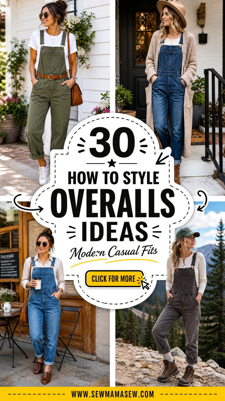 30 How to Style Overalls Ideas for Modern Casual Outfits - 30 How to Style Overalls Ideas for Modern Casual Outfits