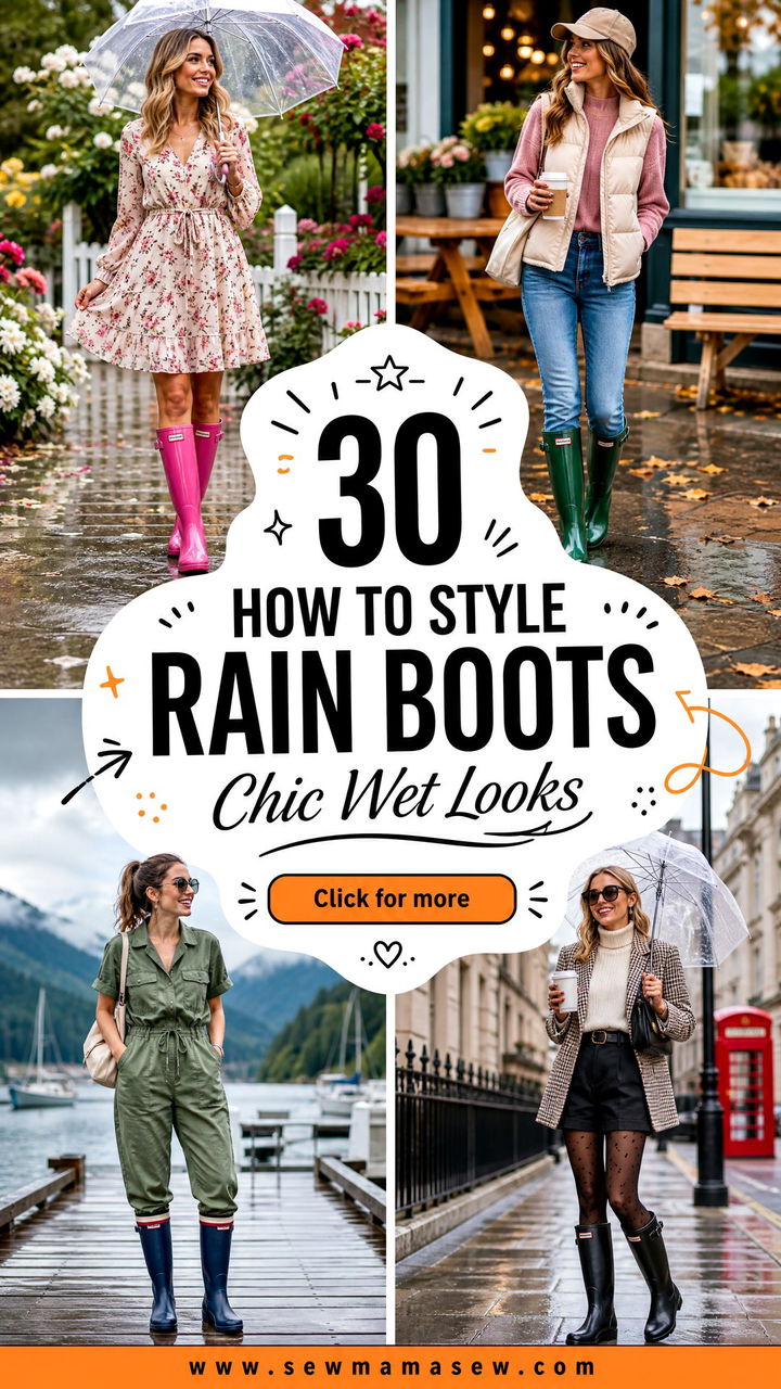 30 How to Style Rain Boots for Chic Wet-Weather Looks - 30 How to Style Rain Boots for Chic Wet-Weather Looks