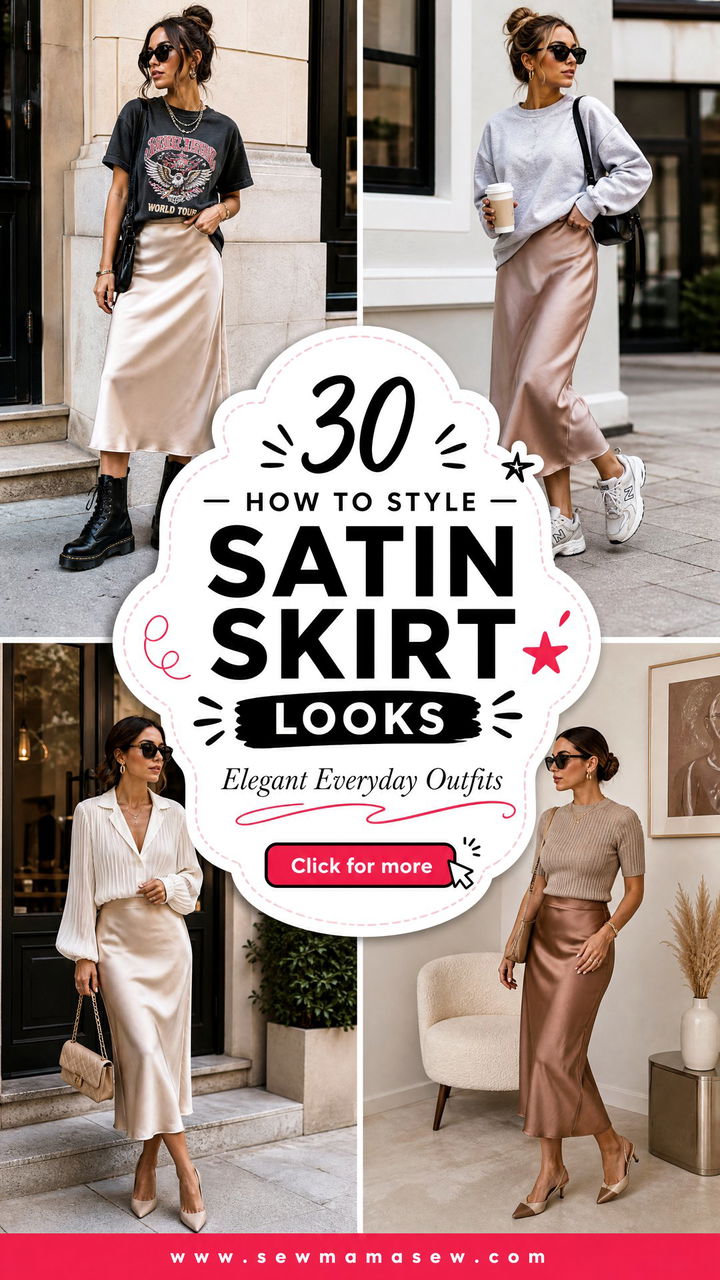 30 How to Style Satin Skirt Looks for Elegant Everyday Outfits - 30 How to Style Satin Skirt Looks for Elegant Everyday Outfits