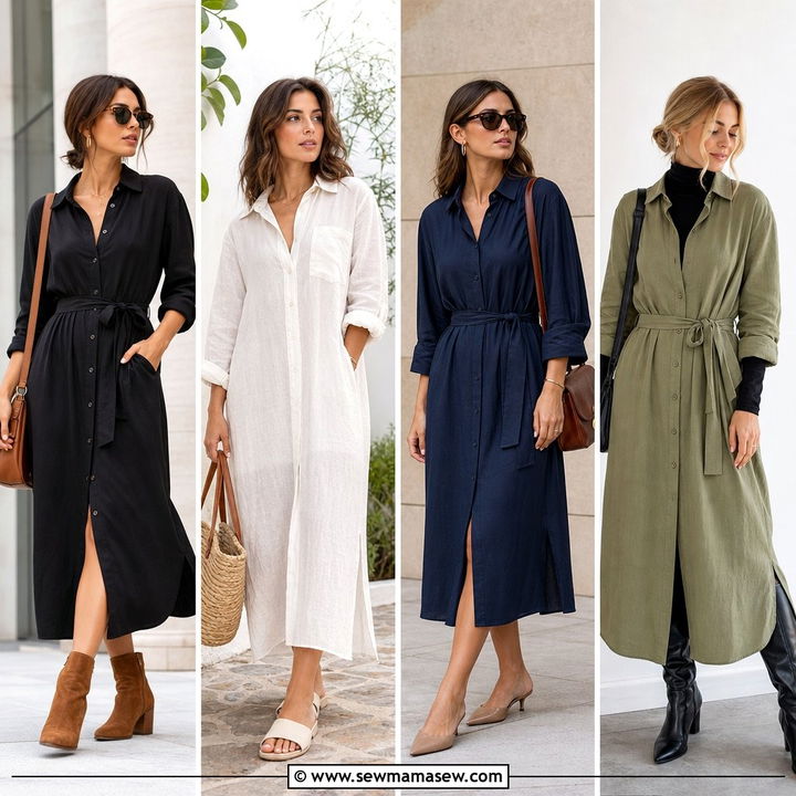 30 How to Style Shirt Dress Outfits for Effortless Chic Days