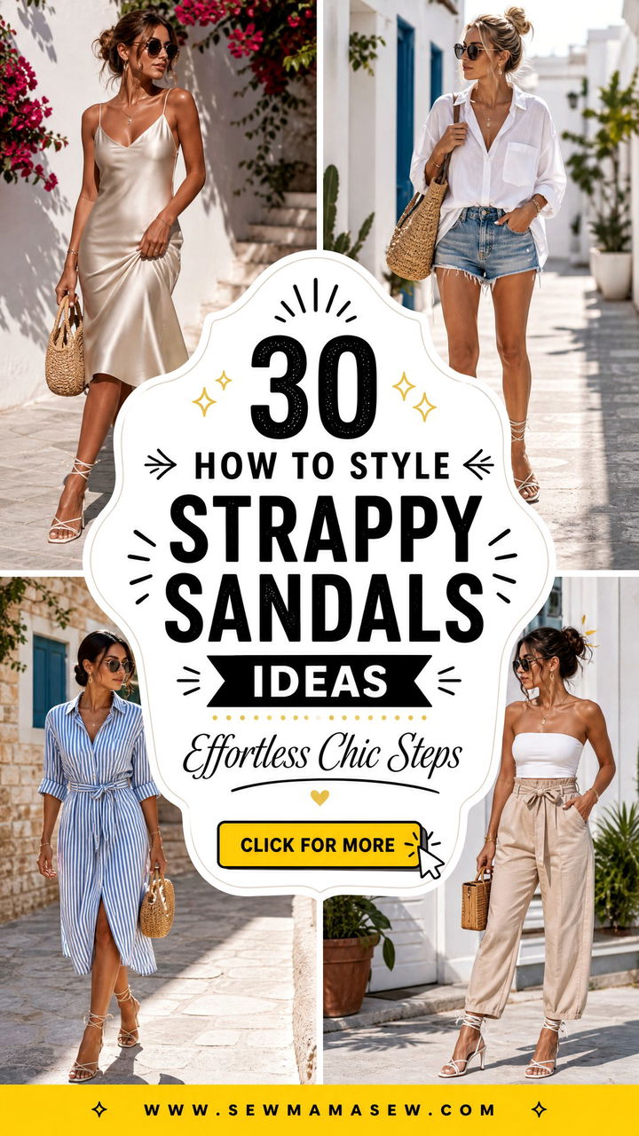 30 How to Style Strappy Sandals Ideas for Effortless Chic - 30 How to Style Strappy Sandals Ideas for Effortless Chic