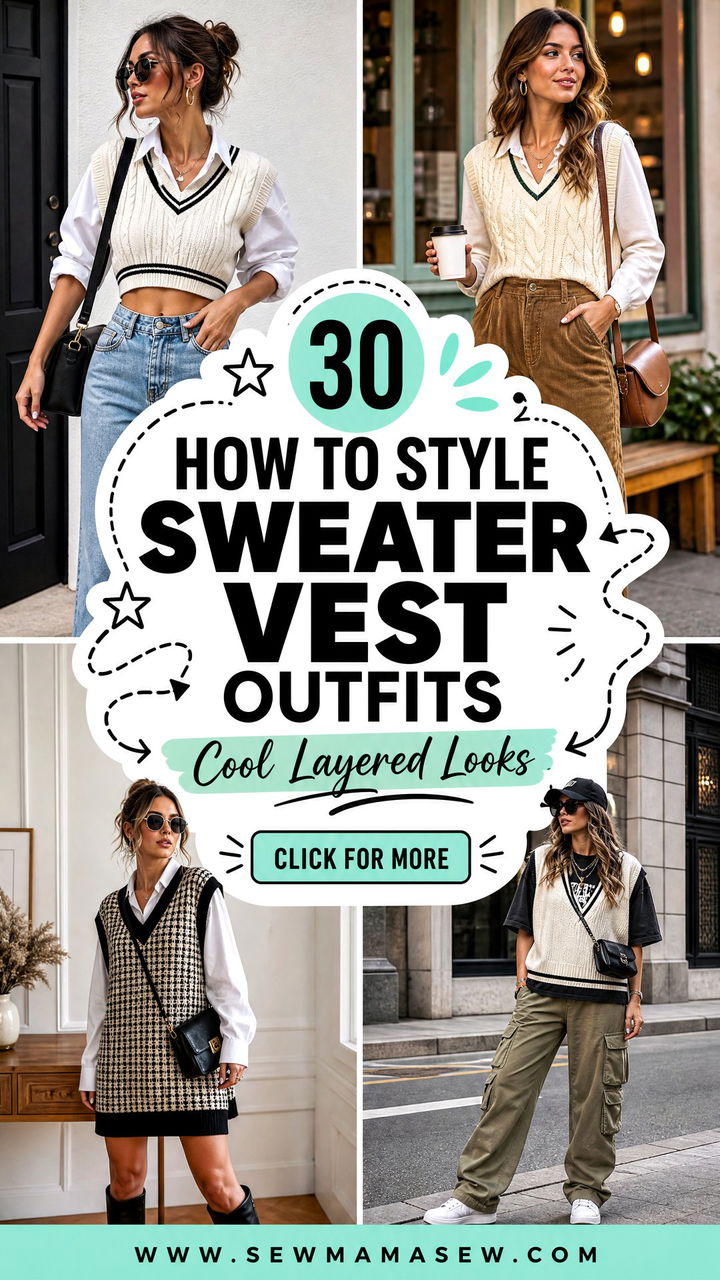 30 How to Style Sweater Vest Outfits for Cool Layers - 30 How to Style Sweater Vest Outfits for Cool Layers