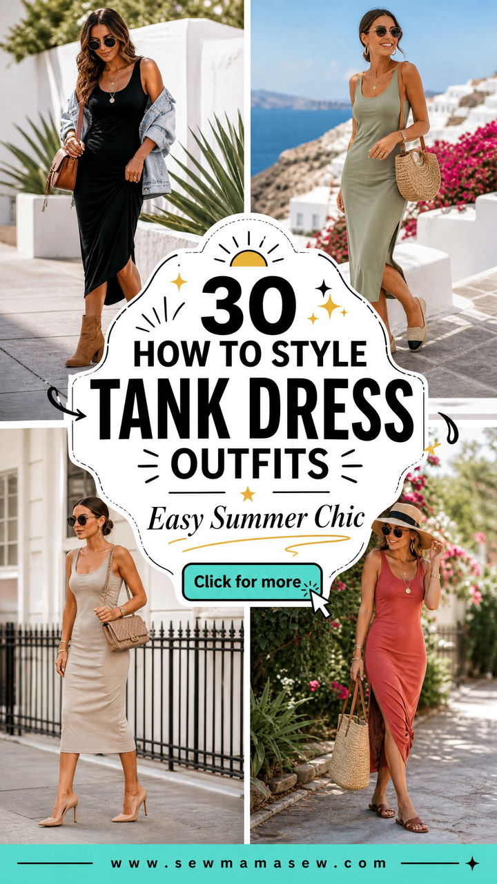 30 How to Style Tank Dress Outfits for Easy Summer Chic - 30 How to Style Tank Dress Outfits for Easy Summer Chic