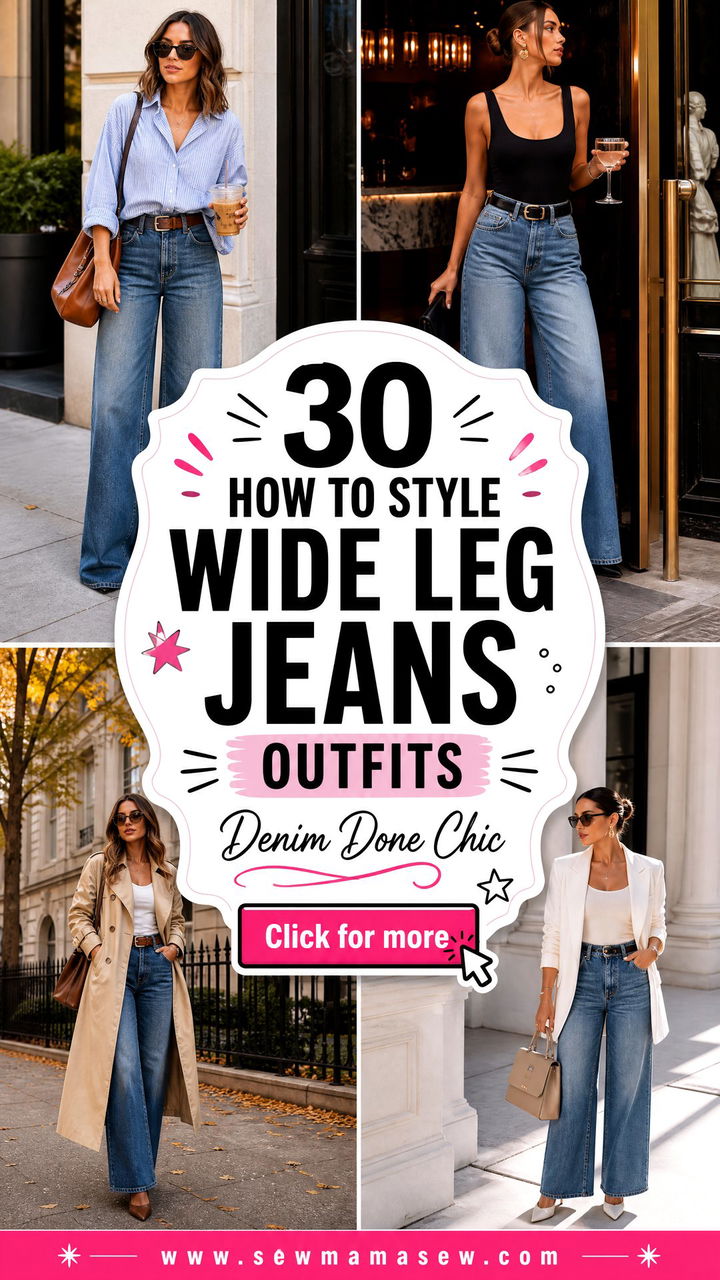 30 How to Style Wide Leg Jeans Outfits for Every Day - 30 How to Style Wide Leg Jeans Outfits for Every Day