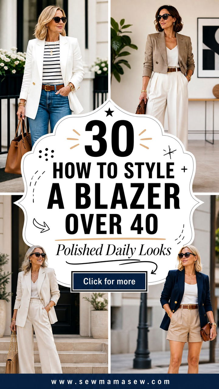 30 How to Style a Blazer Over 40 for Polished Daily Looks - 30 How to Style a Blazer Over 40 for Polished Daily Looks