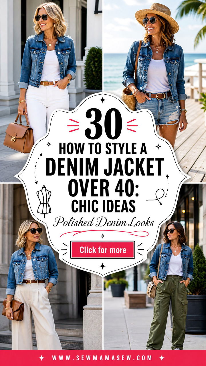 30 How to Style a Denim Jacket Over 40 Chic Ideas - 30 How to Style a Denim Jacket Over 40: Chic Ideas