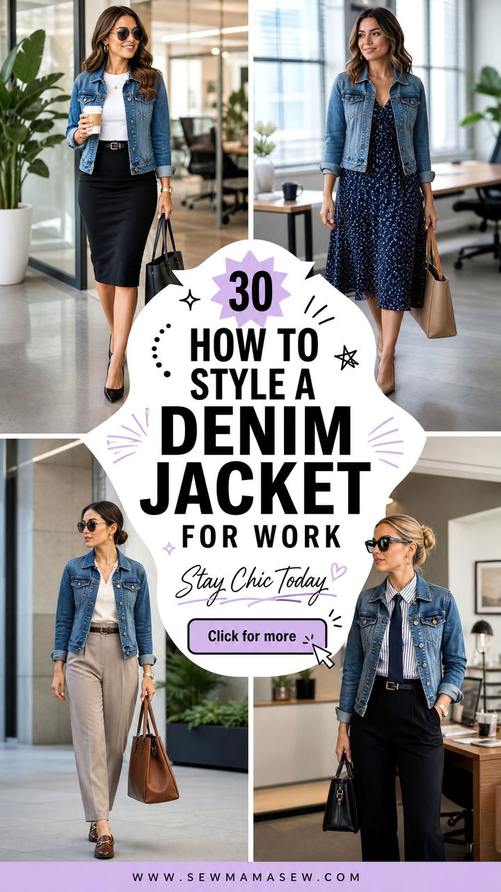 30 How to Style a Denim Jacket for Work and Stay Chic - 30 How to Style a Denim Jacket for Work and Stay Chic