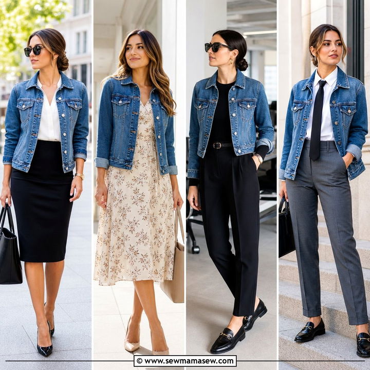 30 How to Style a Denim Jacket for Work and Stay Chic