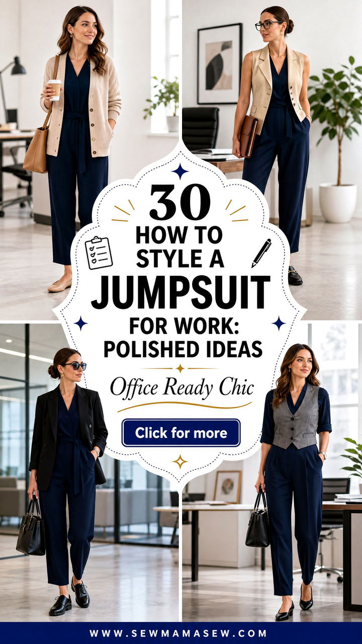 30 How to Style a Jumpsuit for Work Polished Ideas - 30 How to Style a Jumpsuit for Work: Polished Ideas