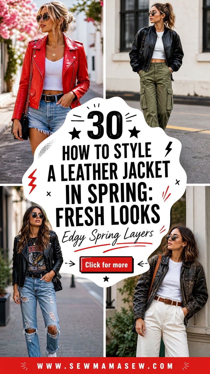 30 How to Style a Leather Jacket in Spring Fresh Looks - 30 How to Style a Leather Jacket in Spring: Fresh Looks