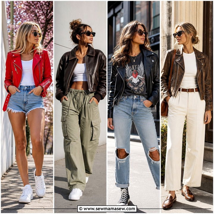 30 How to Style a Leather Jacket in Spring: Fresh Looks