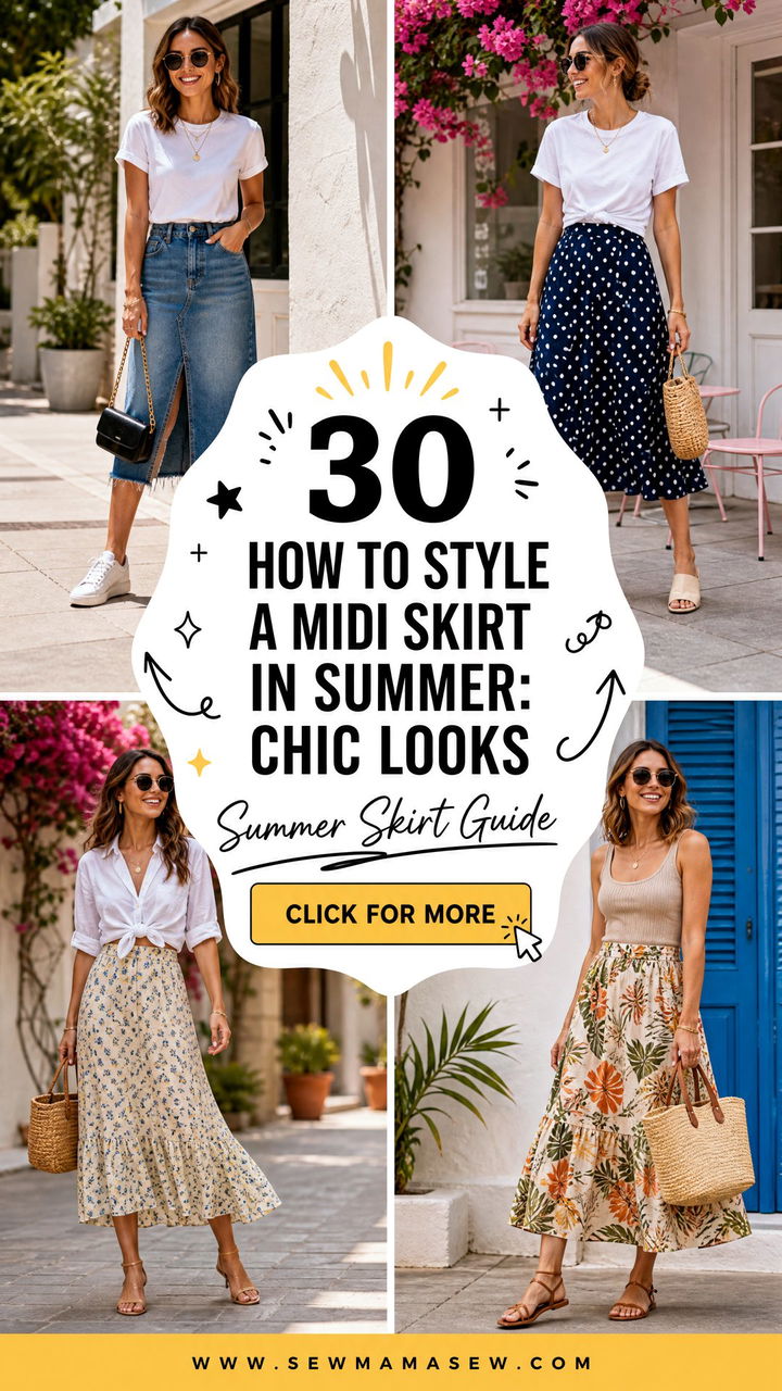 30 How to Style a Midi Skirt in Summer Chic Looks - 30 How to Style a Midi Skirt in Summer: Chic Looks
