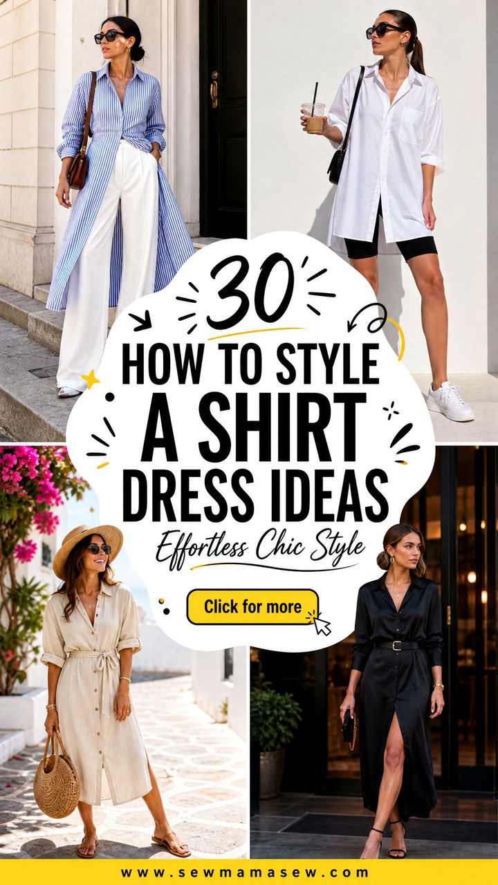 30 How to Style a Shirt Dress Ideas for Effortless Chic - 30 How to Style a Shirt Dress Ideas for Effortless Chic